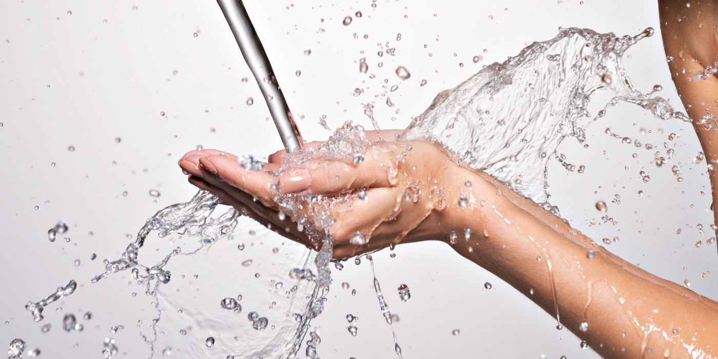 Reinigung mit Wasser